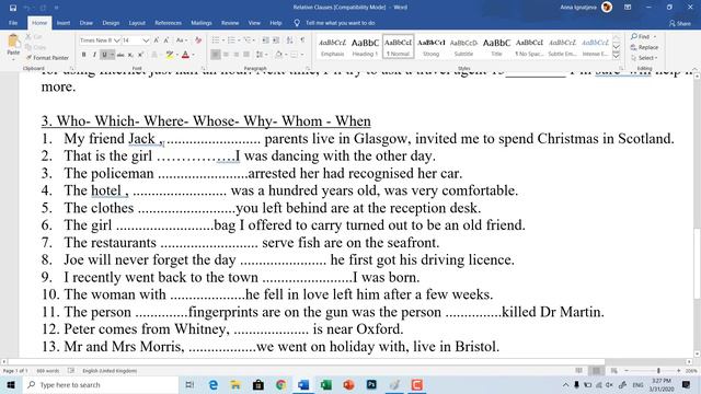 Relative Clauses for 8a and 8b смотреть онлайн