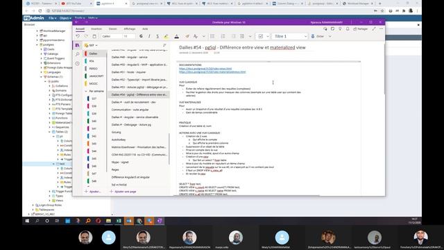 0054 pgSql Différence view et view materialized смотреть онлайн