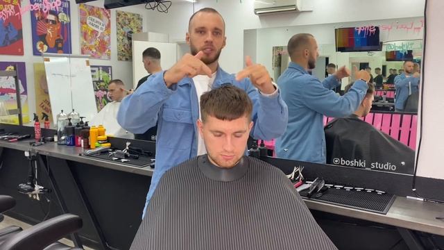 Как уложить мужскую стрижку Кроп дома | Бошки Studio смотреть онлайн