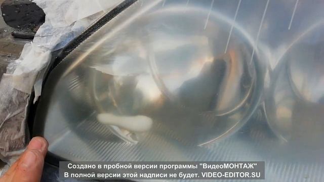 Замутнение фары ПРИОРА, попытка убрать!!! смотреть онлайн