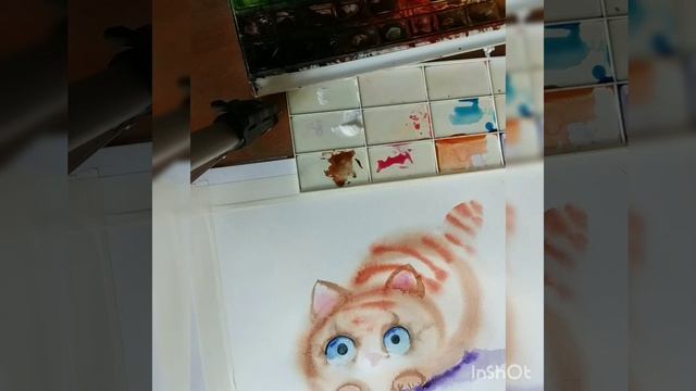 Акварель по-сырому. Кот. смотреть онлайн