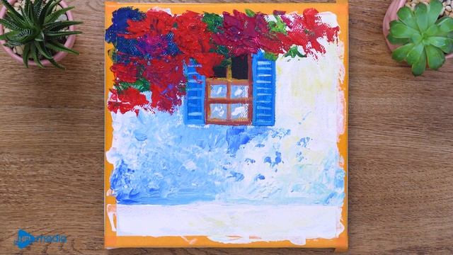 BOUGAINVILLEA Painting with Acrylic and Swabs - Daily Art 71 смотреть онлайн