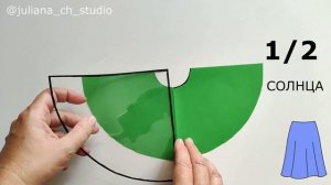Крой юбок на основе солнца. Юбки 1/4, 1/2, 3/4