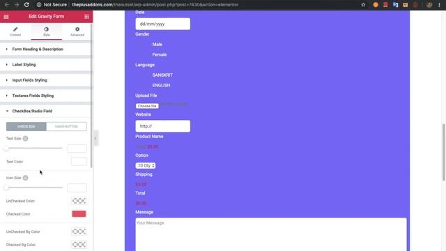 Gravity Forms Customiser | Styler using The Plus Addons for Elementor смотреть онлайн