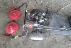 Роторная косилка на передний адаптер, начало.