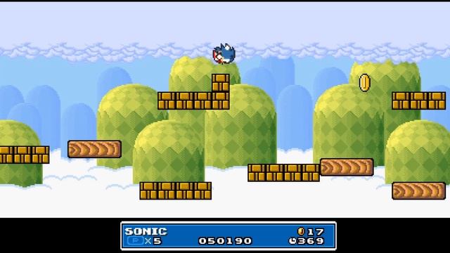 Sonic in Super Mario Bros. 3 SNES (Sonic Boll 1.9.3) смотреть онлайн