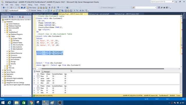 How to use ALL Logical Operator in SQL Server - SQL Server / TSQL Tutorial Part 126 смотреть онлайн