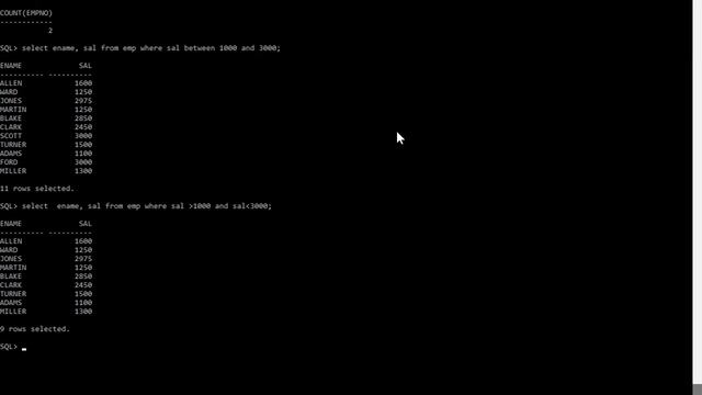 Oracle - SQL Plus - Select Statement смотреть онлайн