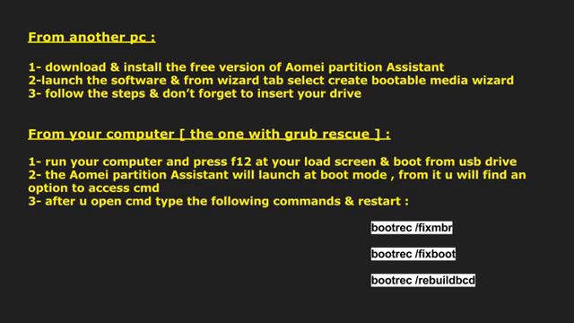 Grub rescue + Fix windows 10 bootloader after delete Linux Ubuntu drive смотреть онлайн