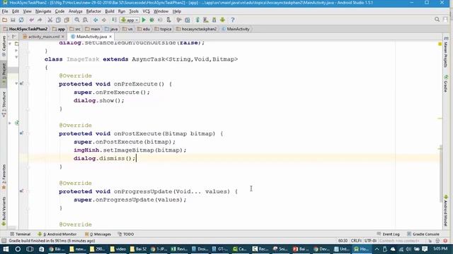 Bai giang 54 Ky thuat lap trinh da tuyen voi AsyncTask phan 2 смотреть онлайн