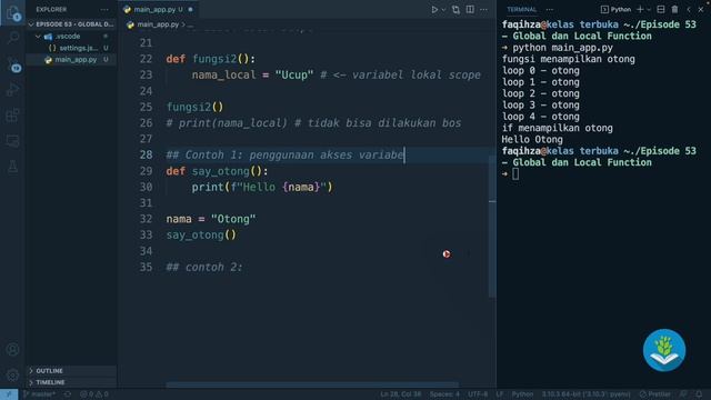 Belajar Python [Dasar] - 53 - Global dan Local Scope смотреть онлайн