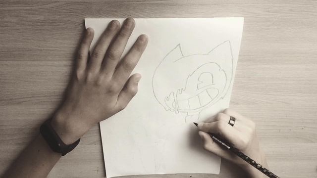How to draw Bendy from Bendy and the ink machine (tutorial) смотреть онлайн
