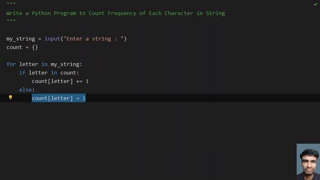 Write a Python Program to Count Frequency of Each Character in String смотреть онлайн