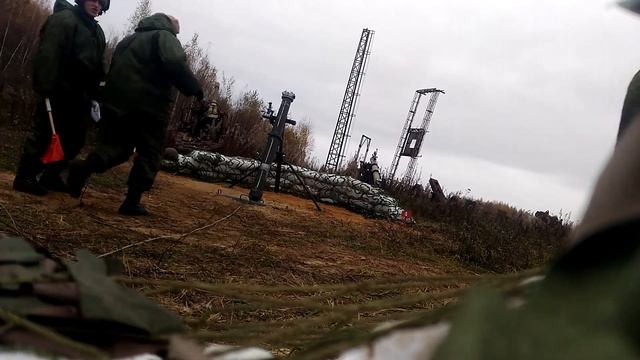 Стрельба из миномета 2Б11 смотреть онлайн