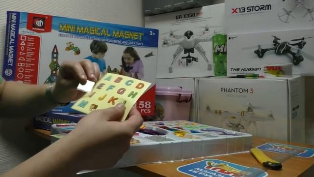 Распаковка конструктора Magical Magnet M158 - 158 деталей - TY562435 смотреть онлайн
