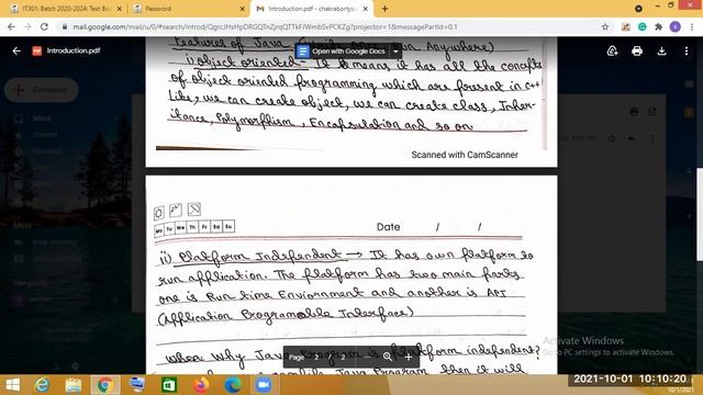 Object Oriented Programming (IT 301) Class Part-1 Lect-1 on 01.10.2021 смотреть онлайн
