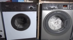 Spin so Unbalanced it jumps back 6 inches + massive sudslock on the old Hotpoint.