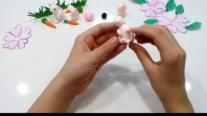 ЗАЙКИ-МИЛАШКИ/Как слепить милейшего зайку из легкого пластилина/How to make a cutie bunny\ 如何做一個兔子