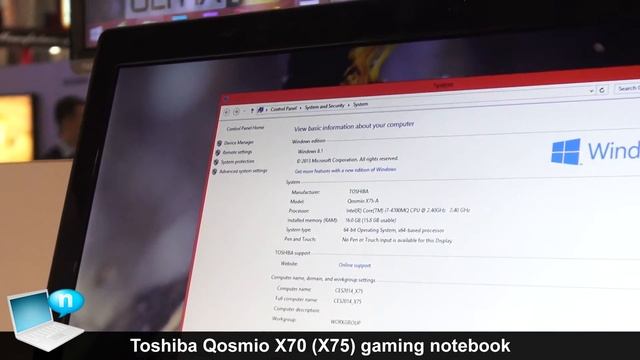 Toshiba Qosmio X70 (X75) gaming notebook смотреть онлайн