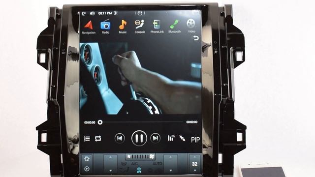 KiriNavi Vertical Screen Tesla Style 12.1" android car stereo dvd player for toyota Fortuner 2016- смотреть онлайн