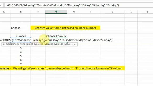 Excel Choose function смотреть онлайн