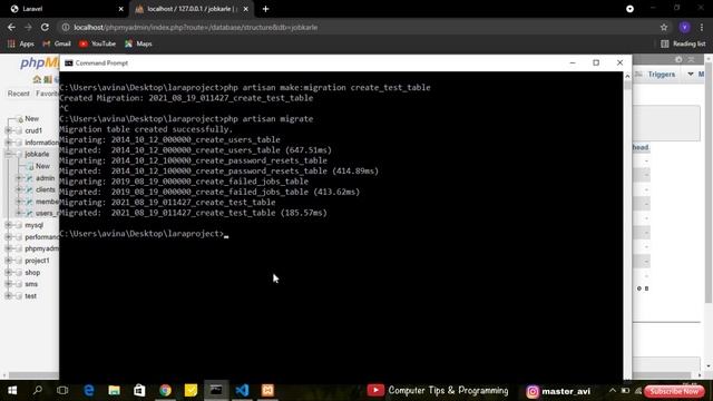 30. migration || LARAVEL 8 in Hindi. || ( #laravel #composer #xampp #forloop #session #migration) смотреть онлайн