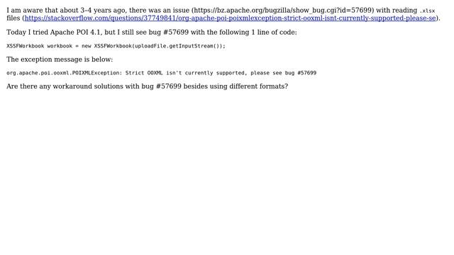 Apache POI 4.1 - new XSSFWorkbook causes POIXMLException: Strict OOXML isn't currently supported смотреть онлайн