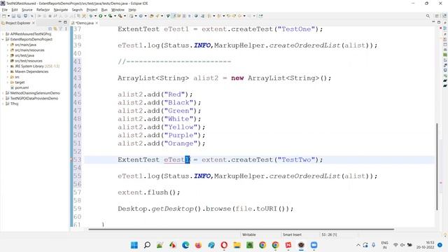 Log Collection Data into the generated extent report (Extent Reports - Part 15) смотреть онлайн