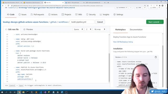 Track 03 - 03 - Rob Richardson - Level up DevOps with GitHub Actions and Azure Functions смотреть онлайн