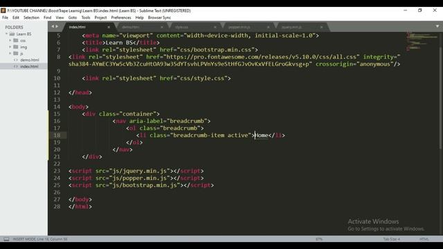Breadcrumb in Bootstrap 5 | Bootstrap 5 Tutorial | Episode #15 смотреть онлайн