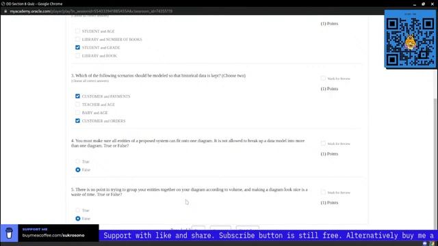 Live taking quiz dd-08 (Changes and Historical Modeling) on oracle academy | subathon ap programmin смотреть онлайн