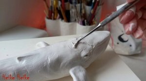 Леплю нового кита из глины!