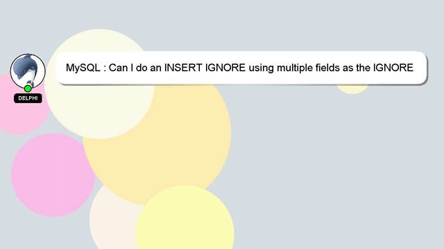 MySQL : Can I do an INSERT IGNORE using multiple fields as the IGNORE qualifier in MySQL? смотреть онлайн