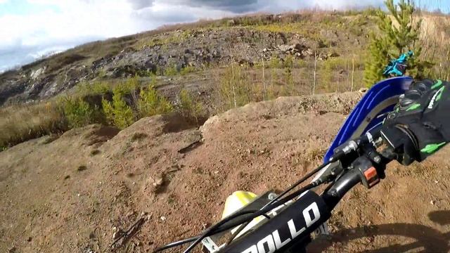 Эндуро по катушка на питбайке Apollo 125 по карьеру! крутые подъёмы!