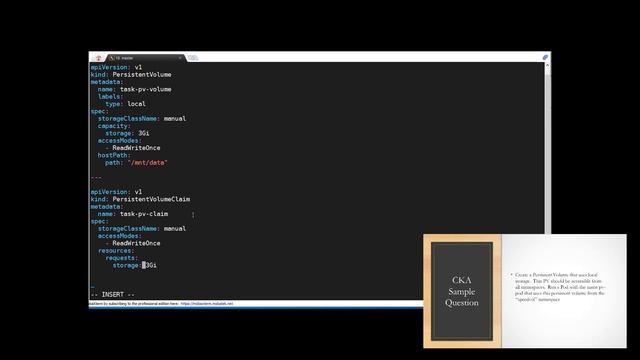 CKA sample test question 3 - Storage - persistent volumes смотреть онлайн