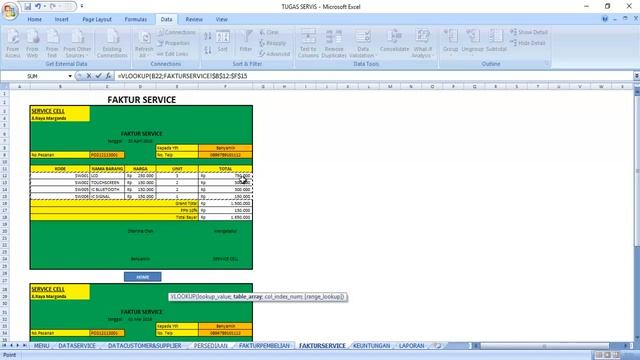 TUTORIAL MS.EXCEL MEMBUAT JASA SERVICE смотреть онлайн