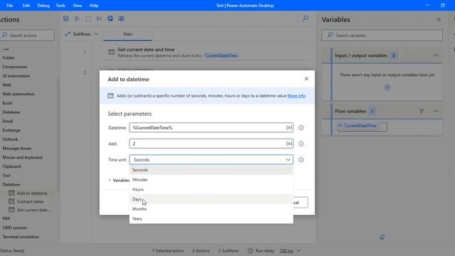 How to add or subtract Days, Hours, Years, Seconds to date and time in Power Automate Desktop | RPA смотреть онлайн