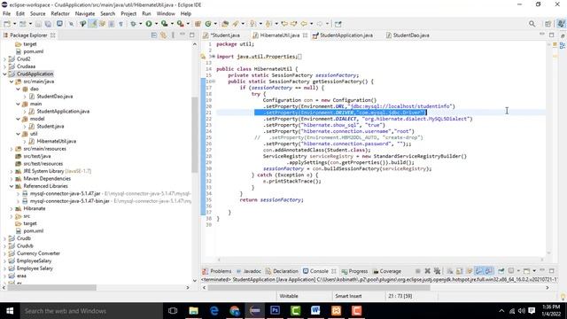 Hibernate CRUD Project Step by Step смотреть онлайн