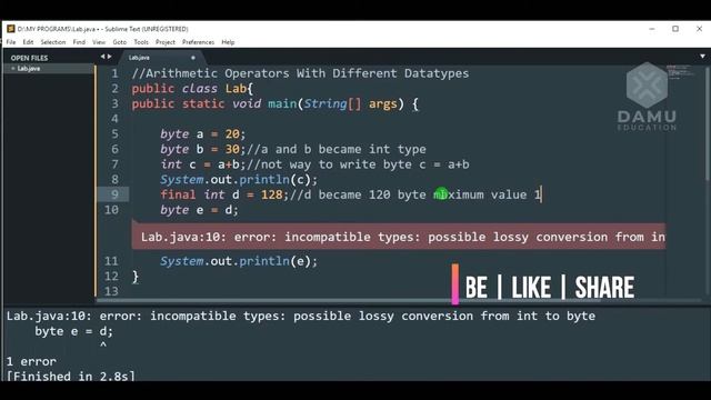 Arithmetic Operations Final Int & Byte In #Java Programs | Core Java Programs with Output | #Java смотреть онлайн