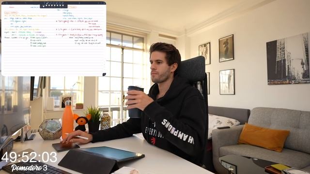 REAL TIME Study With Me (no Music): 4 HOUR Productive Pomodoro Session | KharmaMedic