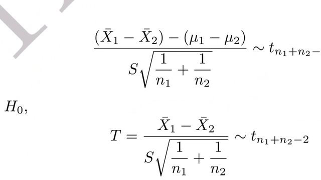 two sample location problem - Fisher's t test смотреть онлайн