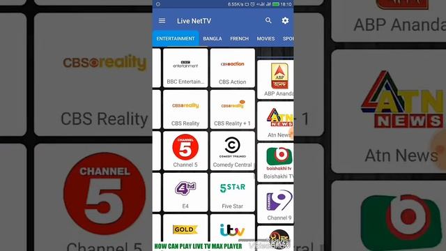 How can play live TV max player with free смотреть онлайн