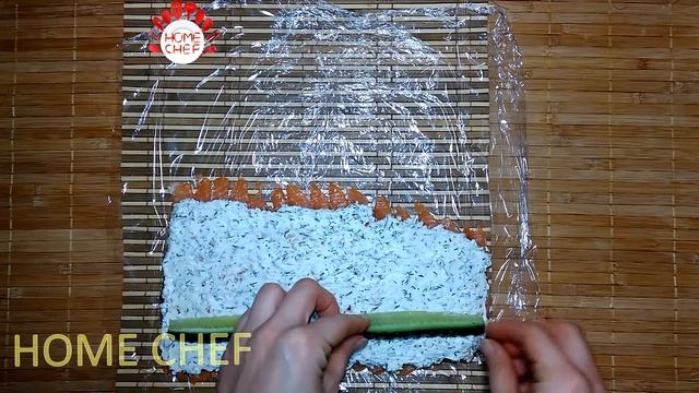 SMOKED SALMON ROLLS WITH CUCUMBER AND PHILADELPHIA CREAM CHEESE смотреть онлайн