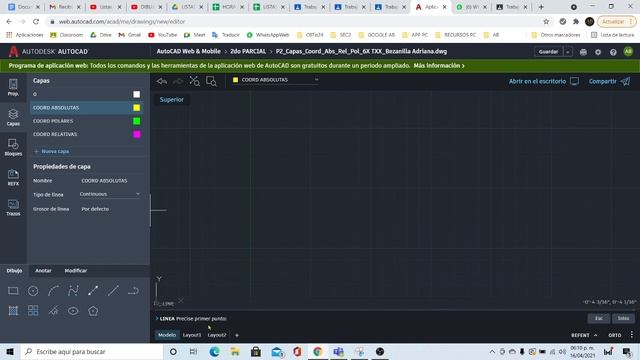 P2 AUTOCAD WEB ADRIANA BEZANILLA CBTIS24 ABR 2021 PRACTICA 2 смотреть онлайн