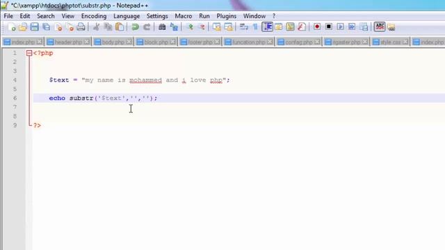 دورة PHP - الدرس 30 (دالة اقتطاع النصوص substr) смотреть онлайн