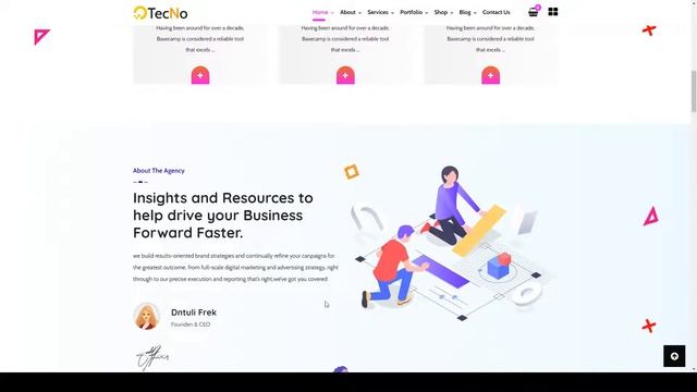 Tecno - Creative Agency WordPress Theme blog responsive portfolio смотреть онлайн