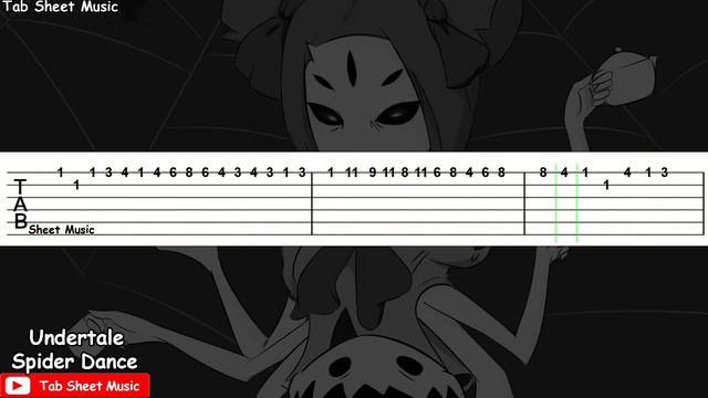 Undertale - Spider Dance Guitar Tutorial смотреть онлайн