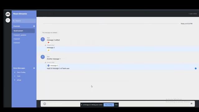 React - GetStream.io chat application смотреть онлайн