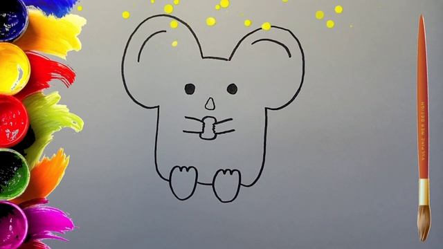 How TO DRAW A Mouse | Как НАРИСОВАТЬ МЫШЬ | माउस कैसे आकर्षित करें смотреть онлайн
