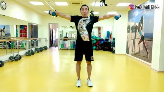 Махи с гантелями в стороны смотреть онлайн